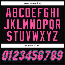 Load image into Gallery viewer, Custom Black Pink Gray-Light Blue Bomber Full-Snap Varsity Letterman Two Tone Jacket
