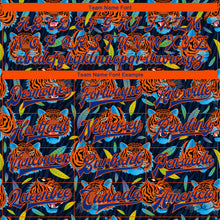 Load image into Gallery viewer, Custom Royal Royal-Orange Red Tiger Head In Colorful Jungle 3D Pattern Design Bomber Full-Snap Varsity Letterman Jacket