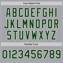 Load image into Gallery viewer, Custom Gray Green-Cream Bomber Full-Snap Varsity Letterman Jacket