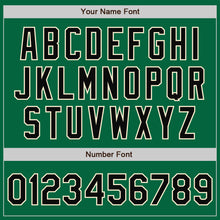 Load image into Gallery viewer, Custom Kelly Green Black-Cream Bomber Full-Snap Varsity Letterman Jacket