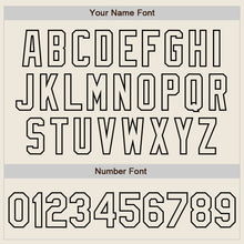 Load image into Gallery viewer, Custom Cream Cream-Black Bomber Full-Snap Varsity Letterman Jacket