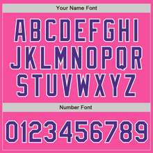 Load image into Gallery viewer, Custom Pink Purple-White Bomber Full-Snap Varsity Letterman Two Tone Jacket