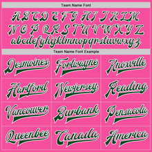 Load image into Gallery viewer, Custom Pink Green-White Bomber Full-Snap Varsity Letterman Two Tone Jacket