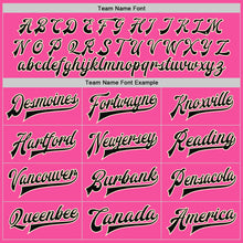 Load image into Gallery viewer, Custom Pink Black-Cream Bomber Full-Snap Varsity Letterman Two Tone Jacket