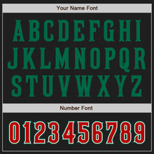 Load image into Gallery viewer, Custom Black Red-Kelly Green Mexico 3D Bomber Full-Snap Varsity Letterman Jacket