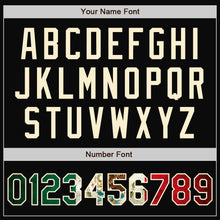 Load image into Gallery viewer, Custom Black Vintage Mexican Flag-Cream Bomber Full-Snap Varsity Letterman Jacket