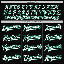 Load image into Gallery viewer, Custom Black White-Kelly Green Bomber Full-Snap Varsity Letterman Jacket