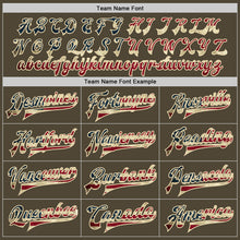 Load image into Gallery viewer, Custom Olive Vintage USA Flag City Cream-Black Bomber Full-Snap Varsity Letterman Salute To Service Jacket