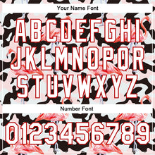 Load image into Gallery viewer, Custom Camo White-Red Flamingo 3D Pattern Design Bomber Full-Snap Varsity Letterman Salute To Service Jacket