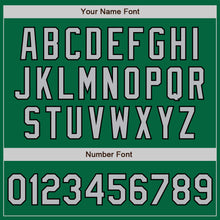 Load image into Gallery viewer, Custom Kelly Green Gray-Black Bomber Full-Snap Varsity Letterman Jacket