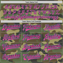 Load image into Gallery viewer, Custom Camo Light Blue Black-Pink Bomber Full-Snap Varsity Letterman Salute To Service Jacket