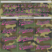 Load image into Gallery viewer, Custom Camo Pink-Kelly Green Bomber Full-Snap Varsity Letterman Salute To Service Jacket