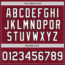 Load image into Gallery viewer, Custom Crimson White-Black Bomber Full-Snap Varsity Letterman Jacket