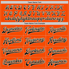 Load image into Gallery viewer, Custom Orange Black-Cream Bomber Full-Snap Varsity Letterman Jacket