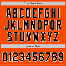 Load image into Gallery viewer, Custom Orange Black-White Bomber Full-Snap Varsity Letterman Jacket