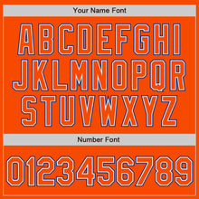 Load image into Gallery viewer, Custom Orange White-Royal Bomber Full-Snap Varsity Letterman Jacket