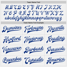 Load image into Gallery viewer, Custom White Royal Pinstripe Royal Bomber Full-Snap Varsity Letterman Jacket