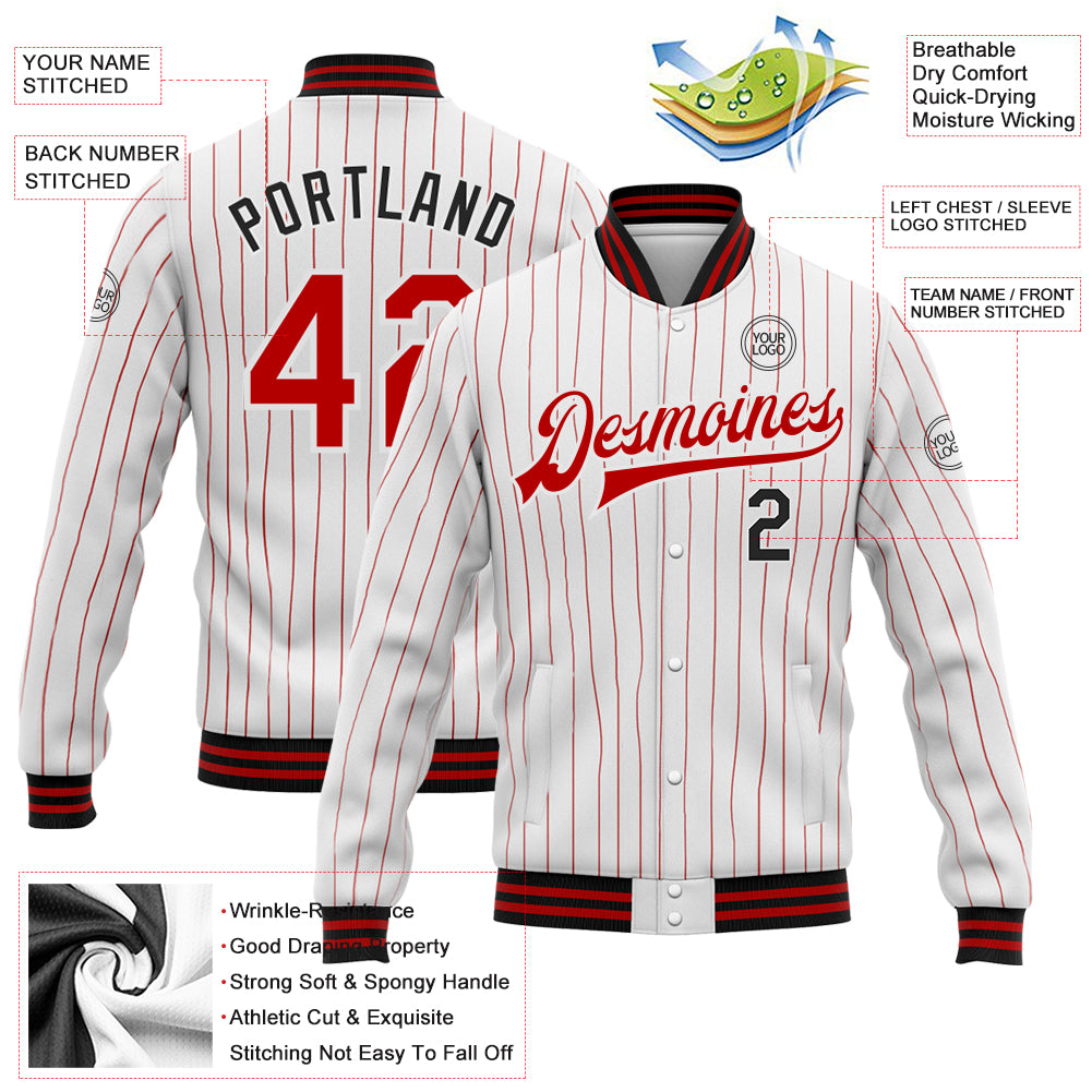 Custom Midnight Green Red-Black Classic Style Varsity Full-Snap Letterman Jacket main image 0