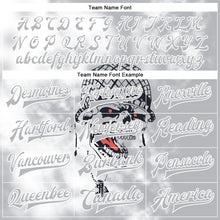 Load image into Gallery viewer, Custom Gray White Skull Fashion 3D Bomber Full-Snap Varsity Letterman Jacket