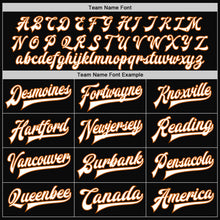 Load image into Gallery viewer, Custom Black White-Texas Orange Bomber Full-Snap Varsity Letterman Two Tone Jacket