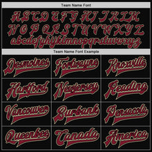 Load image into Gallery viewer, Custom Black Crimson City Cream-Cream Bomber Full-Snap Varsity Letterman Two Tone Jacket