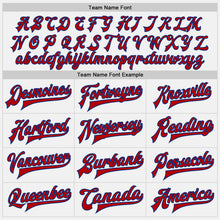 Load image into Gallery viewer, Custom White Red-Royal Bomber Full-Snap Varsity Letterman Two Tone Jacket