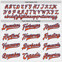 Load image into Gallery viewer, Custom White Orange-Royal Bomber Full-Snap Varsity Letterman Two Tone Jacket