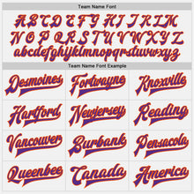 Load image into Gallery viewer, Custom White Purple-Orange Bomber Full-Snap Varsity Letterman Two Tone Jacket