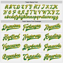 Load image into Gallery viewer, Custom White Kelly Green Gold-Black Bomber Full-Snap Varsity Letterman Two Tone Jacket