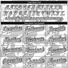 Load image into Gallery viewer, Custom White Black 3D Pattern Design Bomber Full-Snap Varsity Letterman Jacket