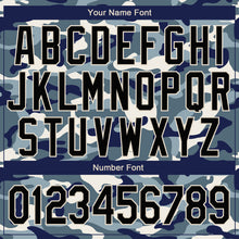 Load image into Gallery viewer, Custom Camo Black-Cream Ocean Camouflage 3D Bomber Full-Snap Varsity Letterman Salute To Service Jacket