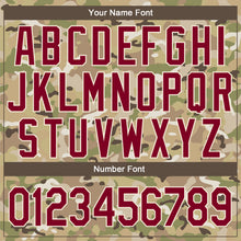 Load image into Gallery viewer, Custom Camo Maroon-Cream Desert Camouflage 3D Bomber Full-Snap Varsity Letterman Salute To Service Jacket