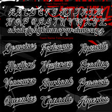 Load image into Gallery viewer, Custom Graffiti Pattern Black-Red Dark Abstract Urban Street Art 3D Bomber Full-Snap Varsity Letterman Jacket