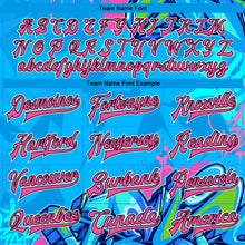 Load image into Gallery viewer, Custom Graffiti Pattern Pink-Black Hiphop Abstract Urban Street Art 3D Bomber Full-Snap Varsity Letterman Jacket