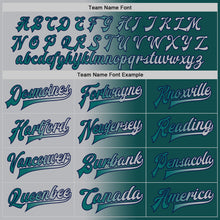 Load image into Gallery viewer, Custom Teal Gray-Navy Bomber Full-Snap Varsity Letterman Gradient Fashion Jacket