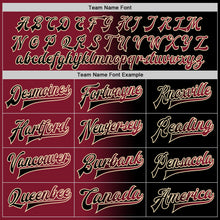 Load image into Gallery viewer, Custom Black Crimson-City Cream Bomber Full-Snap Varsity Letterman Gradient Fashion Jacket