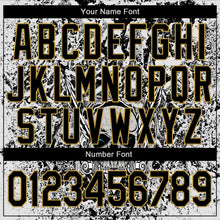 Load image into Gallery viewer, Custom Gray Black-Old Gold Skull With Feather 3D Bomber Full-Snap Varsity Letterman Two Tone Jacket