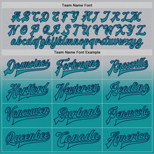 Load image into Gallery viewer, Custom Gray Teal-Navy Bomber Full-Snap Varsity Letterman Fade Fashion Jacket