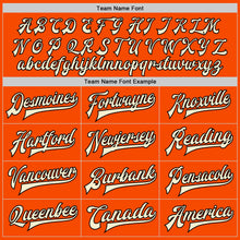 Load image into Gallery viewer, Custom Orange Black-Cream Bomber Full-Snap Varsity Letterman Two Tone Jacket