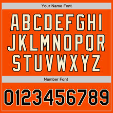 Load image into Gallery viewer, Custom Orange Black-Cream Bomber Full-Snap Varsity Letterman Two Tone Jacket