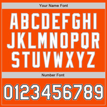 Load image into Gallery viewer, Custom Orange White Black-Gray Bomber Full-Snap Varsity Letterman Two Tone Jacket