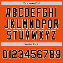 Load image into Gallery viewer, Custom Orange Black-White Bomber Full-Snap Varsity Letterman Two Tone Jacket