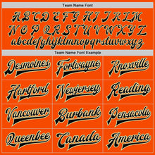 Load image into Gallery viewer, Custom Orange Black Cream-Old Gold Bomber Full-Snap Varsity Letterman Two Tone Jacket