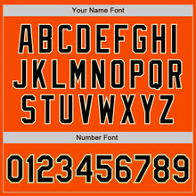 Load image into Gallery viewer, Custom Orange Black Cream-Old Gold Bomber Full-Snap Varsity Letterman Two Tone Jacket