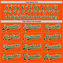 Load image into Gallery viewer, Custom Orange Green-Cream Bomber Full-Snap Varsity Letterman Two Tone Jacket