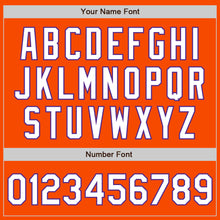 Load image into Gallery viewer, Custom Orange White-Purple Bomber Full-Snap Varsity Letterman Two Tone Jacket