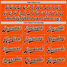 Load image into Gallery viewer, Custom Orange Brown-White Bomber Full-Snap Varsity Letterman Two Tone Jacket