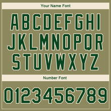 Load image into Gallery viewer, Custom Olive Green-Cream Camo Sleeves 3D Pattern Design Bomber Full-Snap Varsity Letterman Salute To Service Jacket