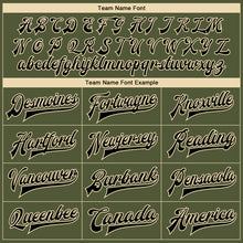 Load image into Gallery viewer, Custom Olive Black-Cream Camo Sleeves 3D Pattern Design Bomber Full-Snap Varsity Letterman Salute To Service Jacket