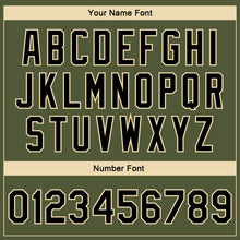 Load image into Gallery viewer, Custom Olive Black-Cream Camo Sleeves 3D Pattern Design Bomber Full-Snap Varsity Letterman Salute To Service Jacket